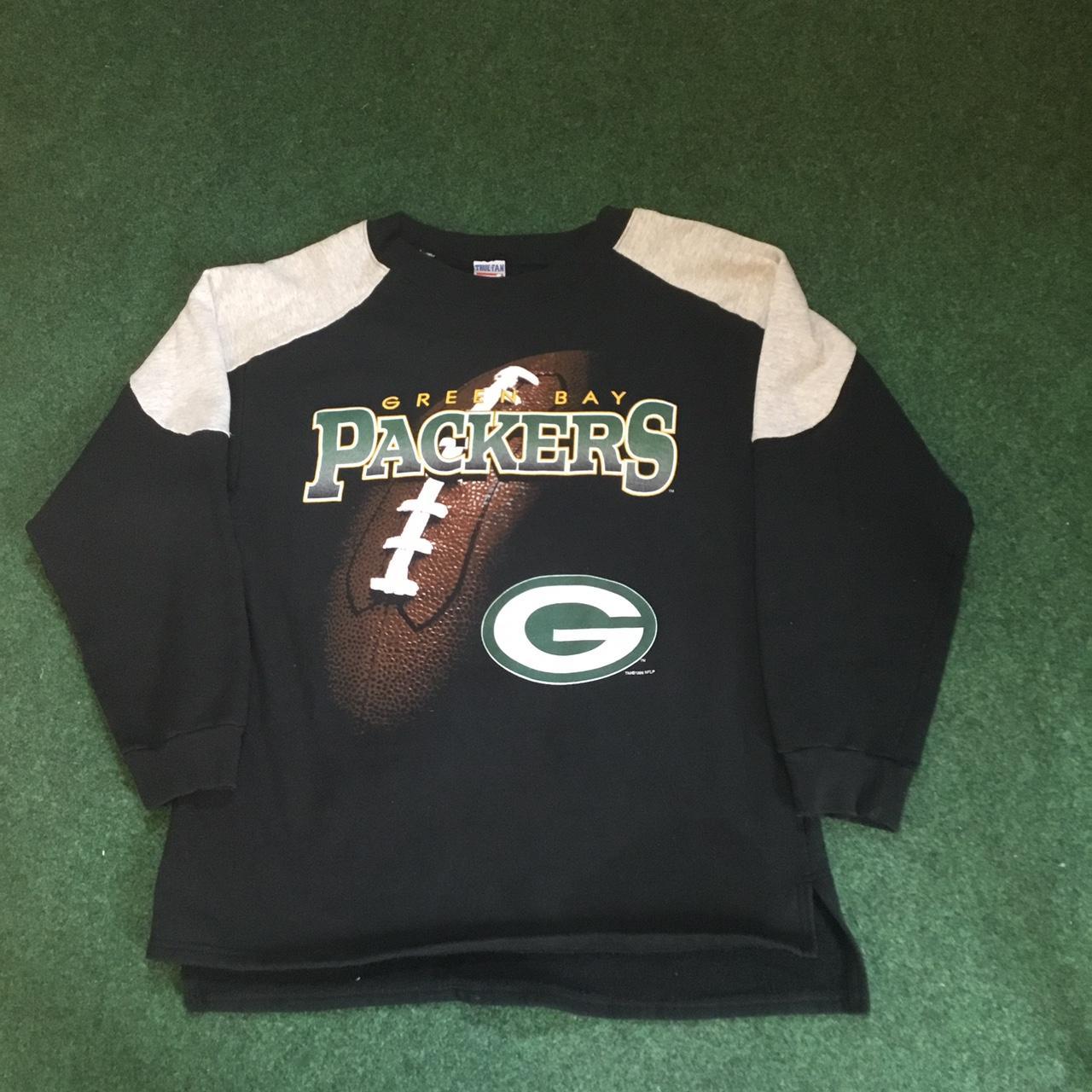 Vintage 90s Green Bay Packers Crew Neck Sweatshirt L - Depop