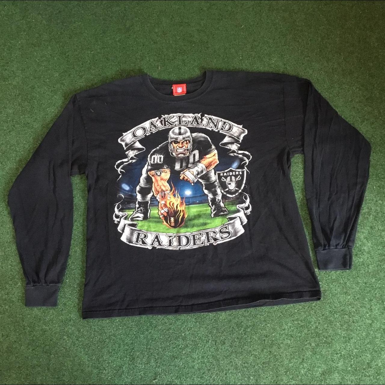 Vintage NFL Raiders Long Sleeve Shirt Size 3XL No - Depop