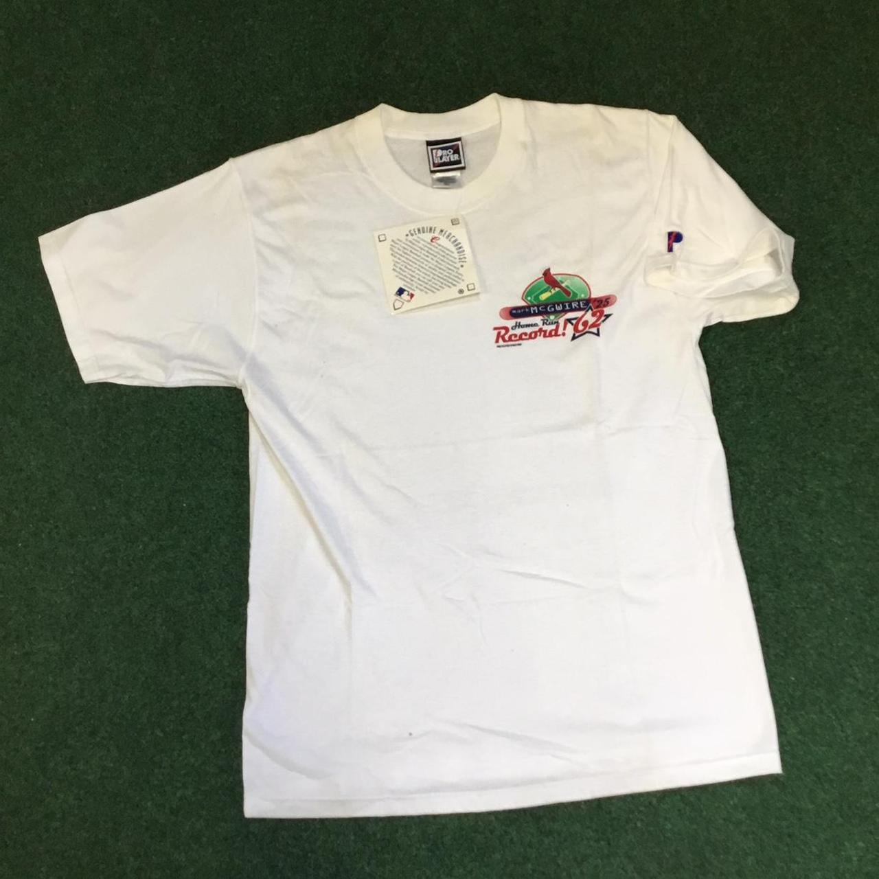 Vintage Pro Player White St. Louis Cardinals Mark McGwire T-Shirt