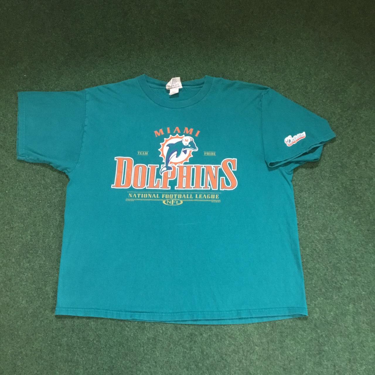 1995 Vintage Miami Dolphins Graphic Tee - Tag Size: - Depop