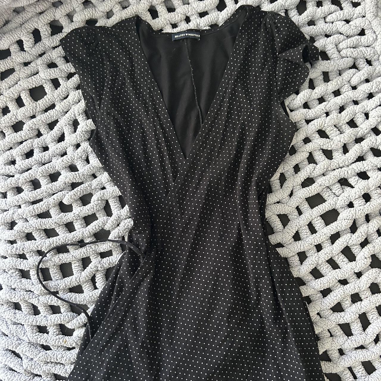 Brandy Melville polka dot wrap dress Flattering... Depop