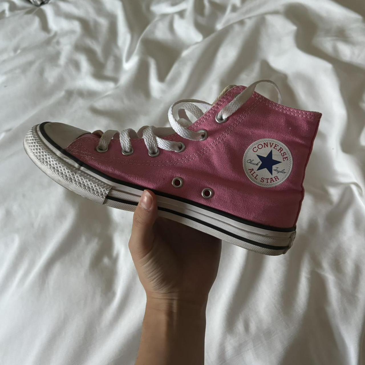 Pink converse youth size 3 fits womens 5 6