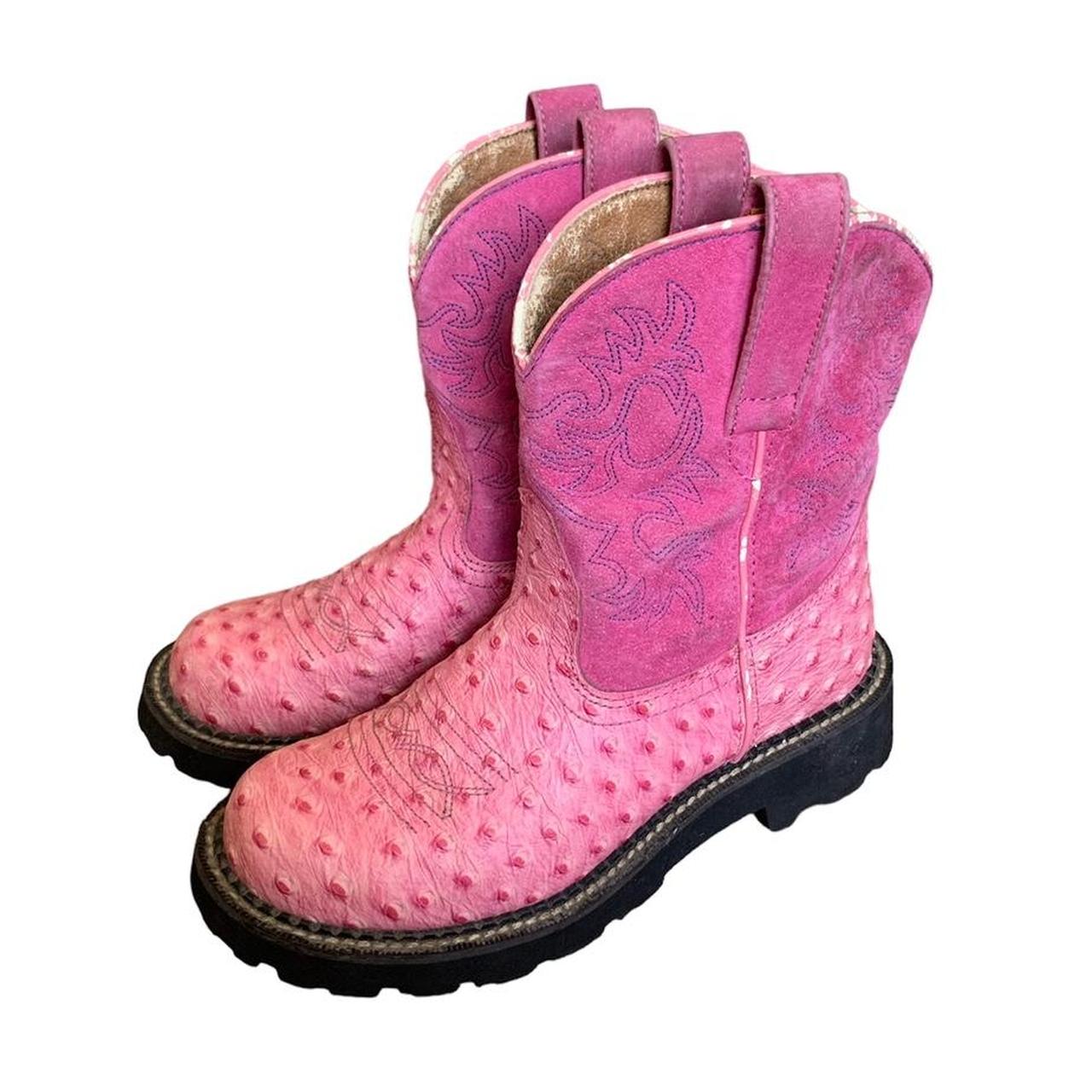 Ariat Women's Pink Boots Depop