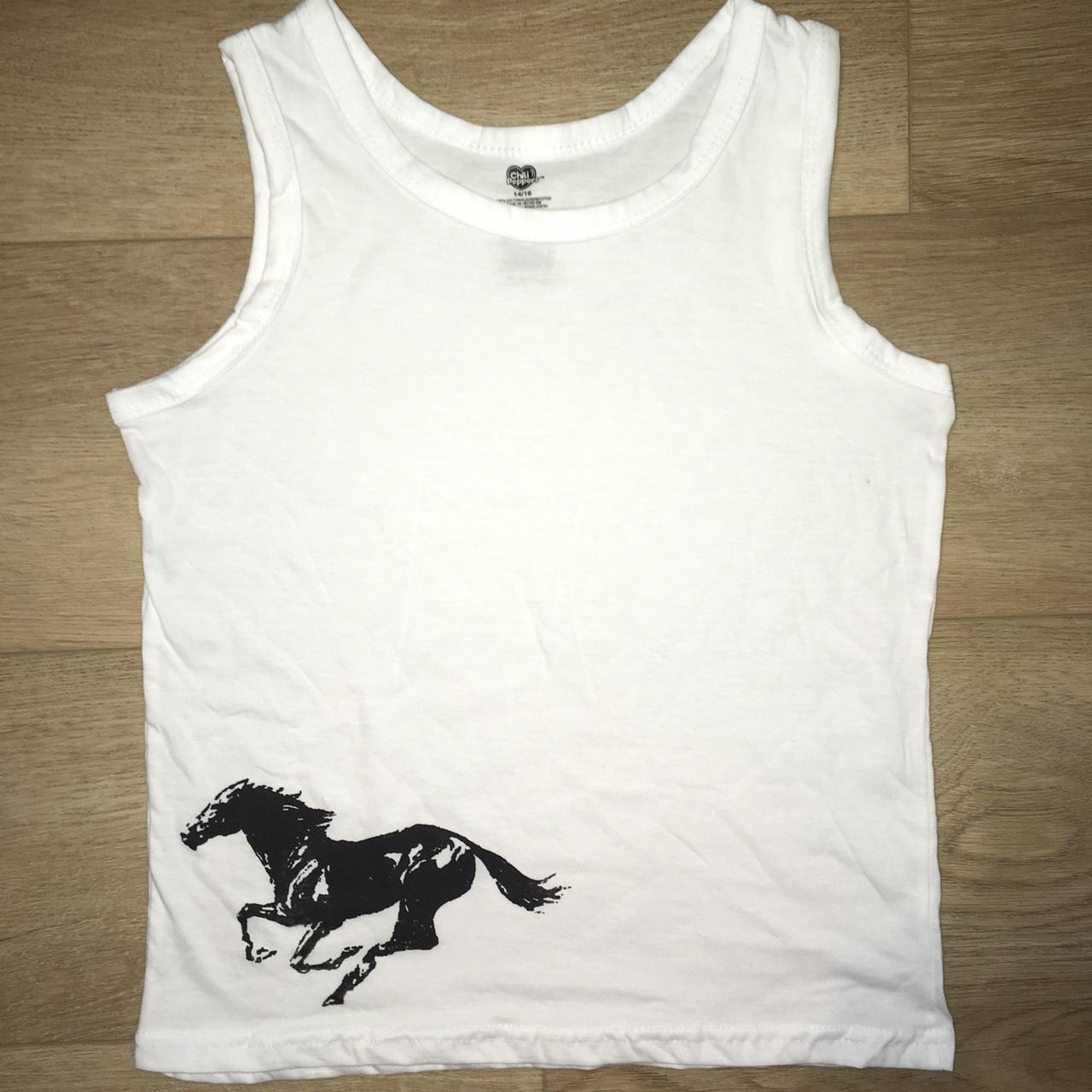 Horse tank top 𓃗 Screen printed on a new girls... Depop