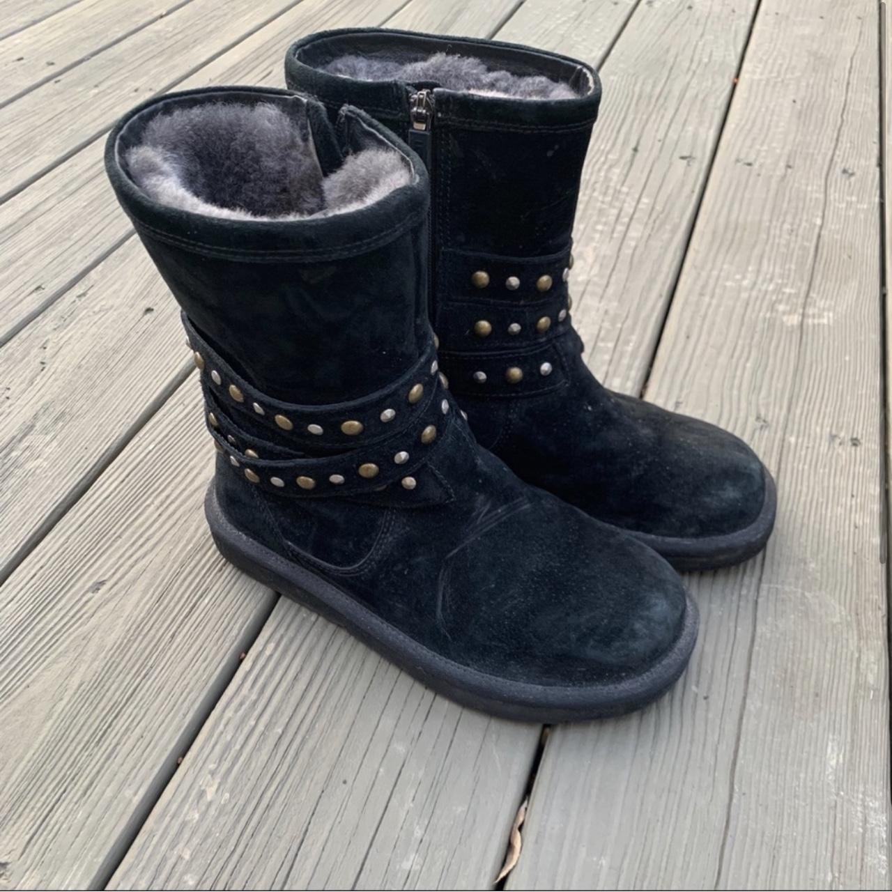 Black studded ugg clearance boots