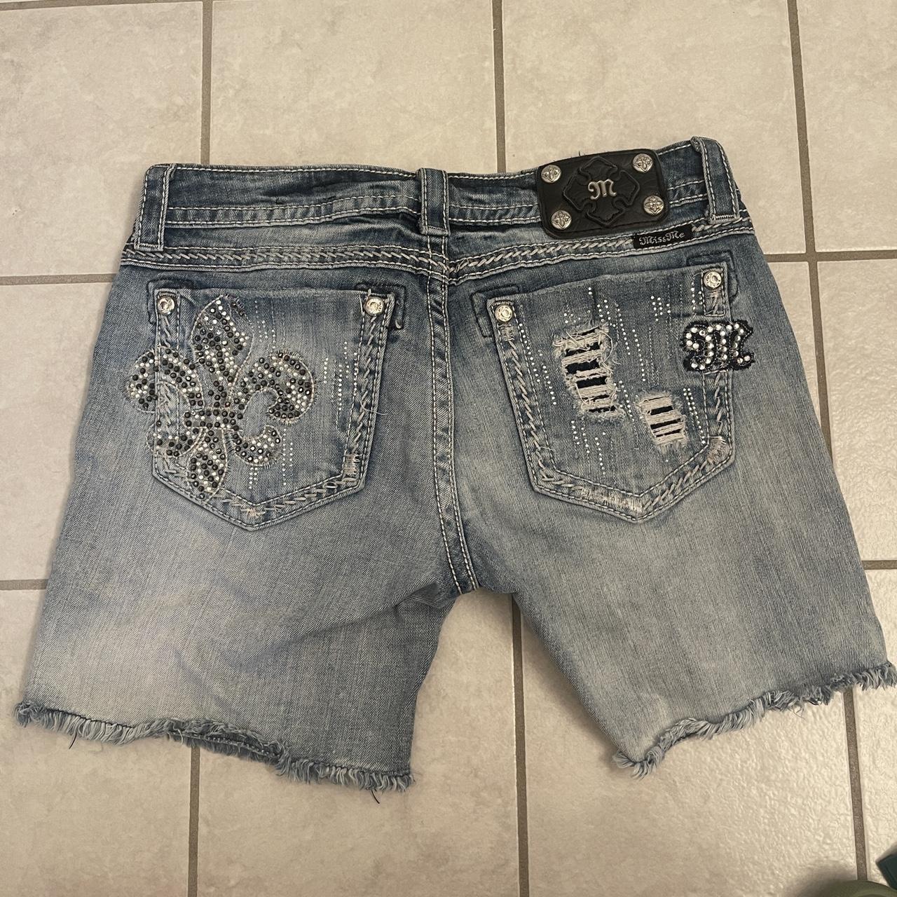 Buy the Miss Me Mid-Rise Jean Shorts Size 29 | GoodwillFinds