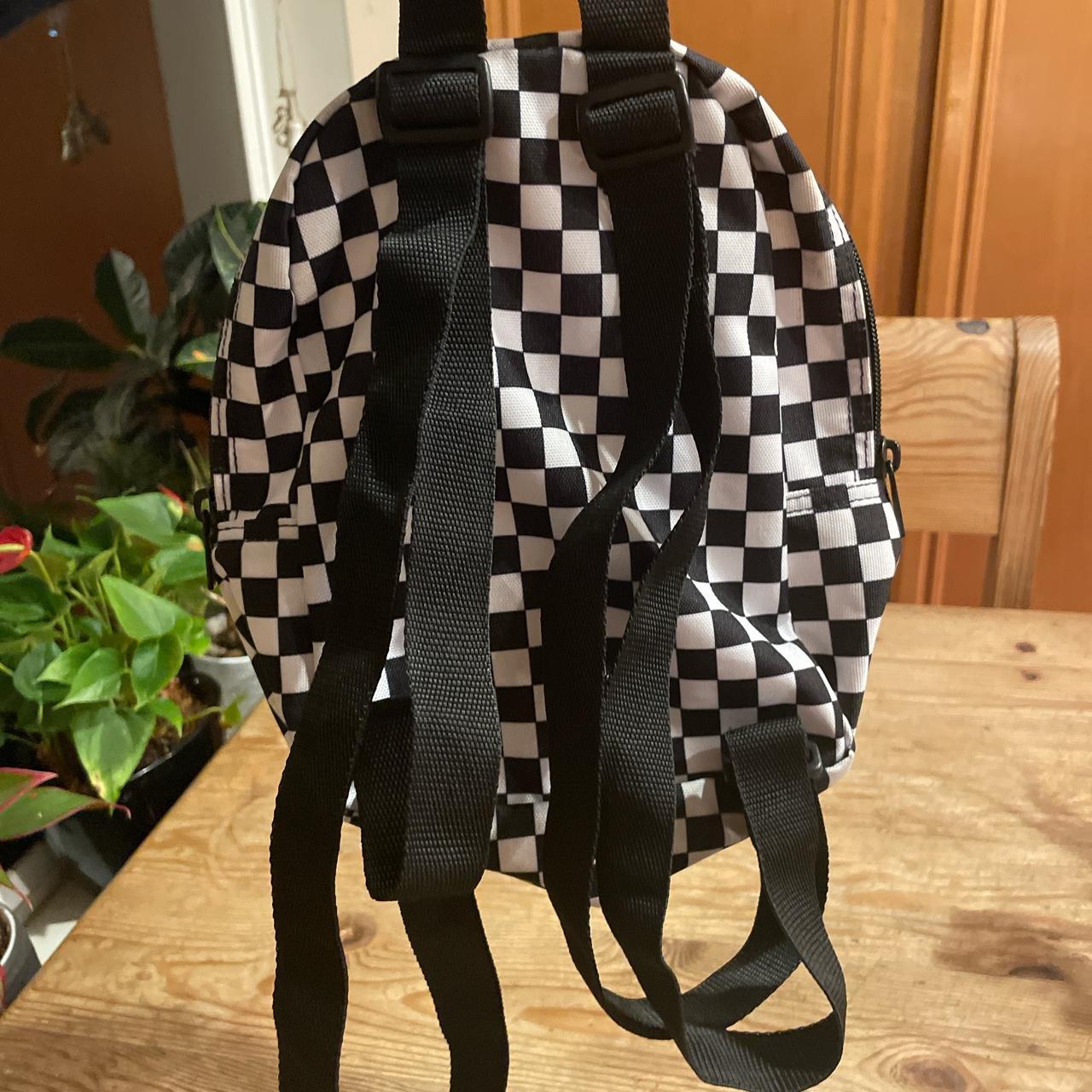 Small Vans black and white checkered backpack. Very... Depop