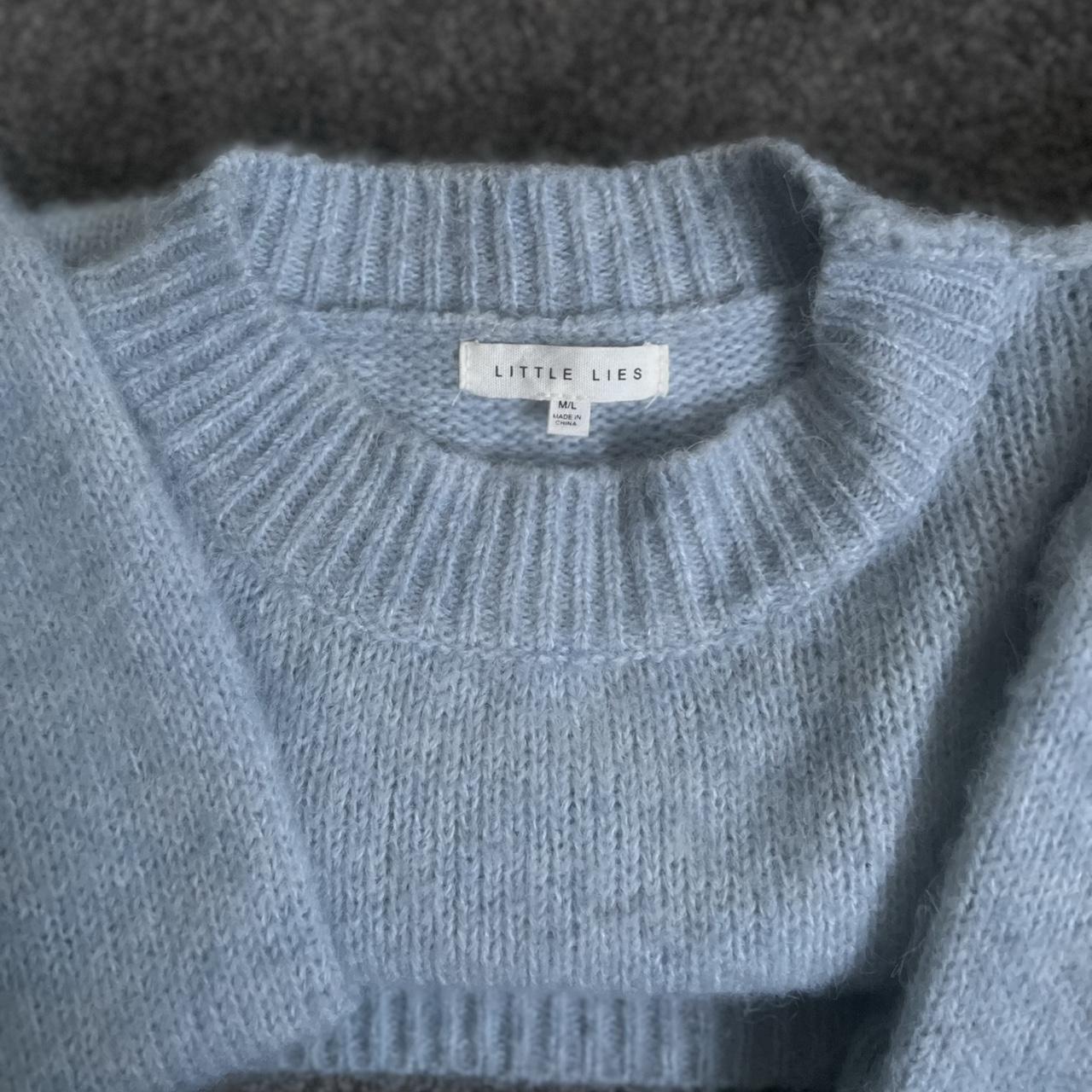 Light blue ‘little lies’ knit jumper The softest... - Depop