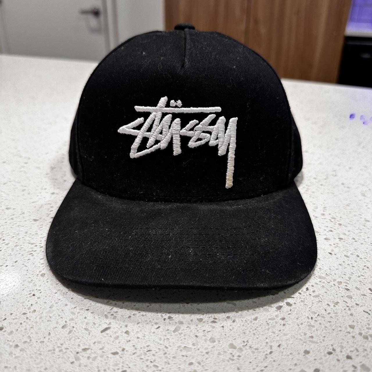 Stussy Snapback Hat Big Logo Well worn in 6 10. Depop