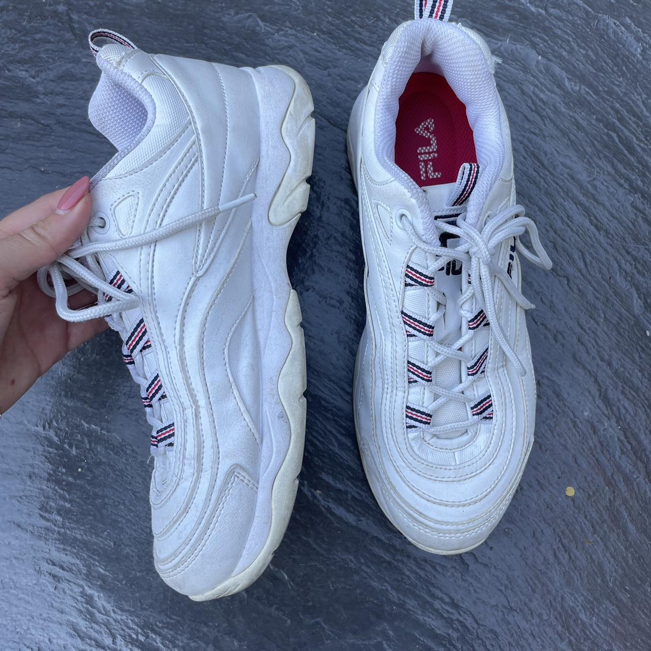 Fila ray white silver on sale