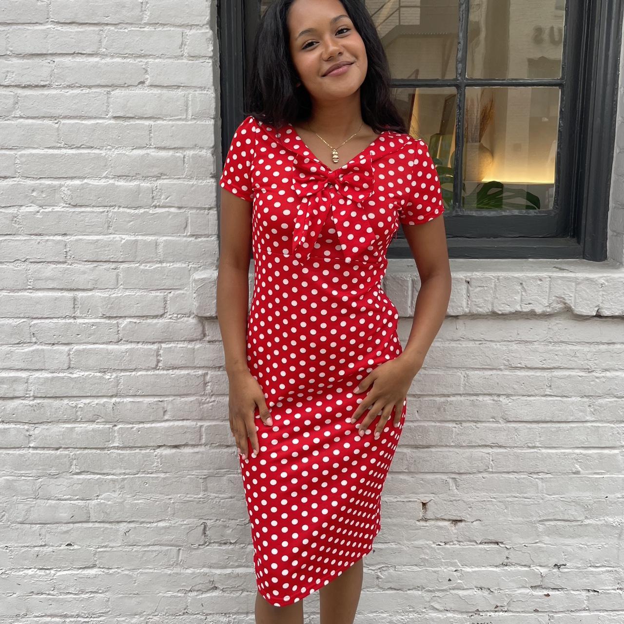 50s style cute polka dot dress