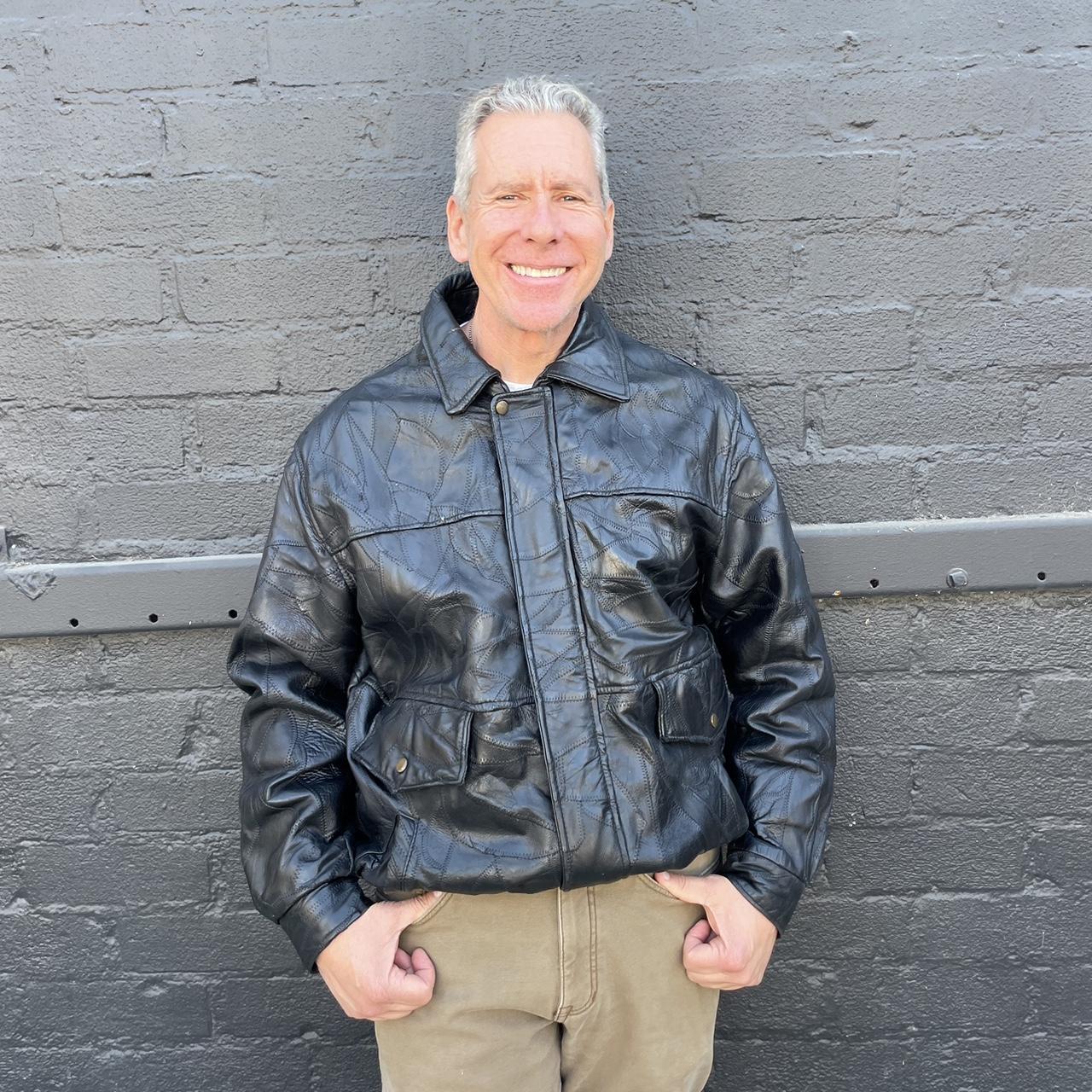 john ashford vintage leather jacket XL Harley | Depop