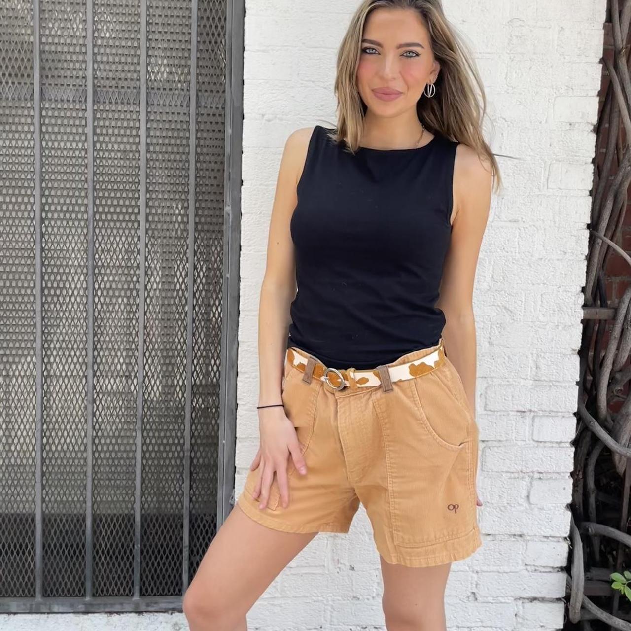 Ocean Pacific Women's Shorts - Tan - M – Vintage 90s OP tan corduroy women's shorts …