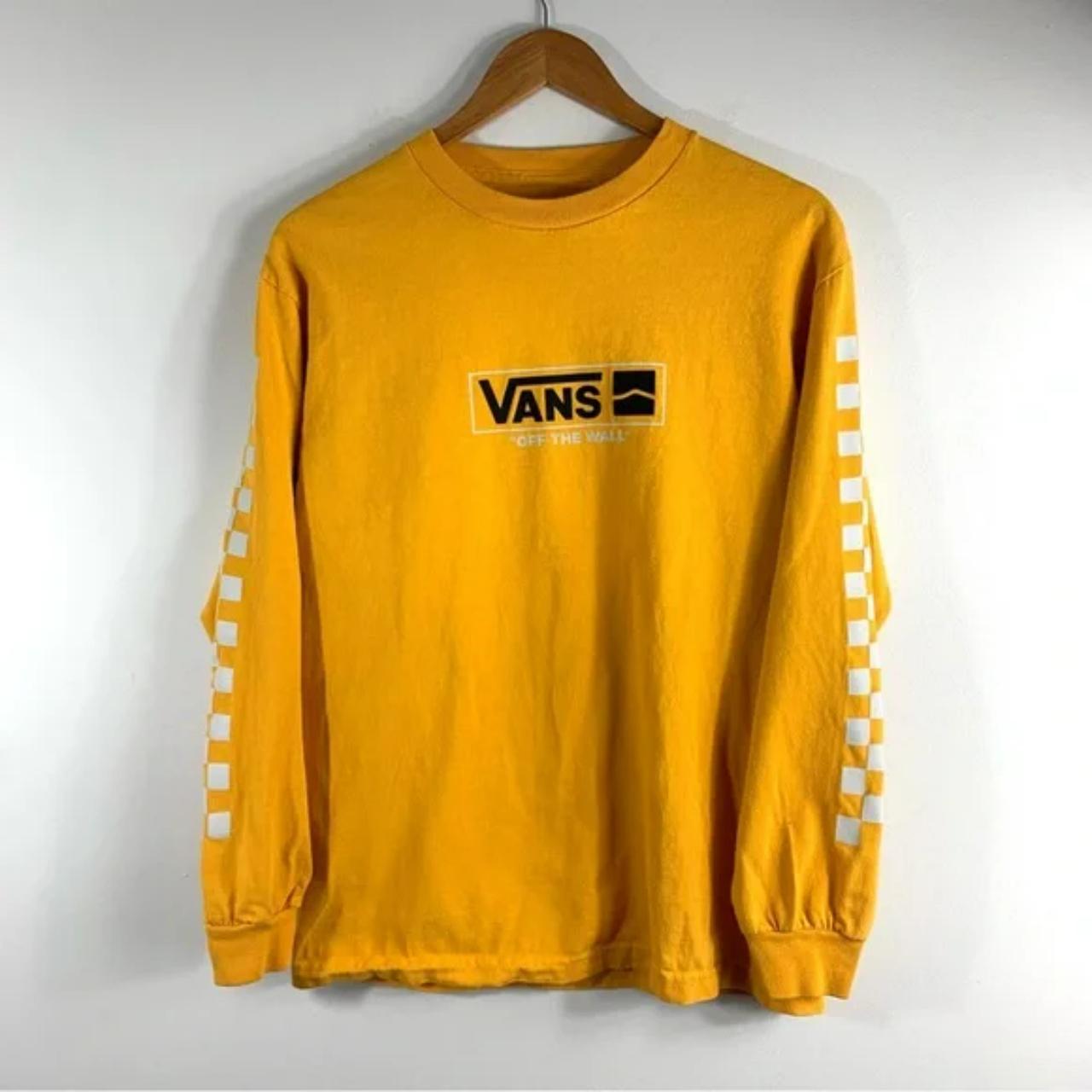 Yellow checkerboard cheap vans shirt