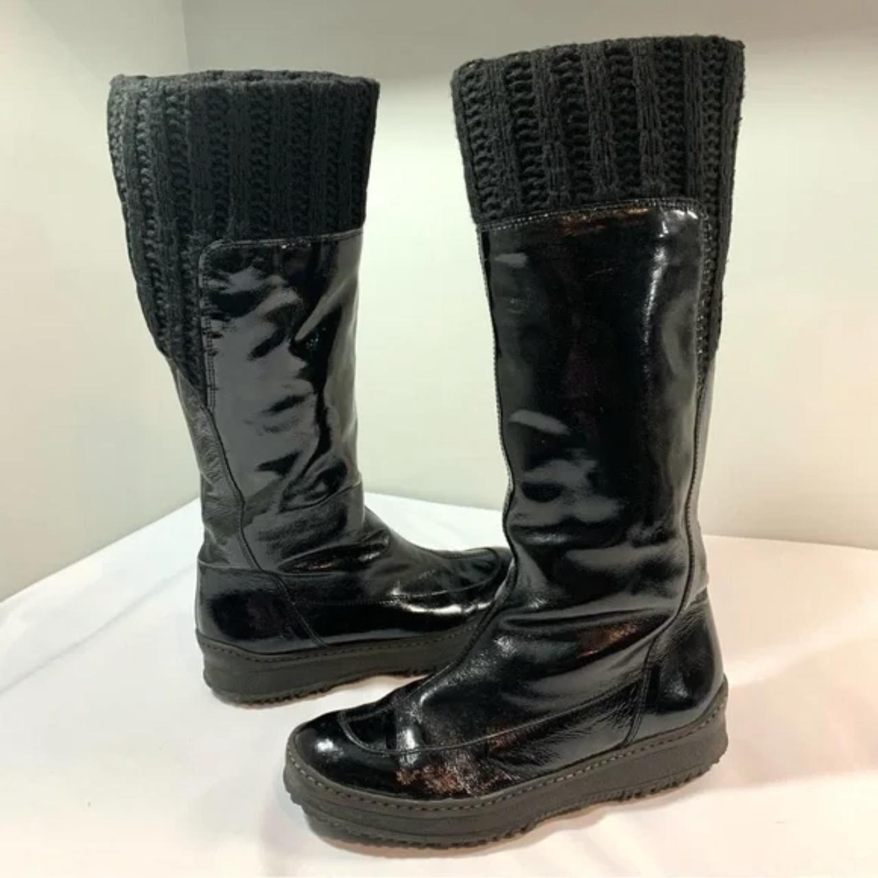 aquatalia patent leather boots