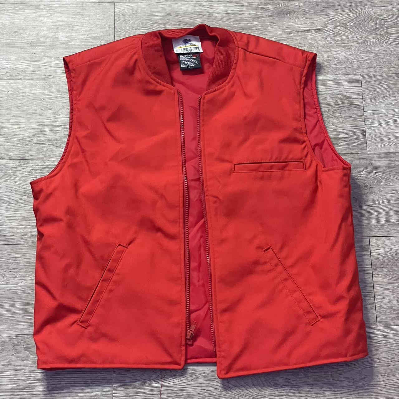 Men's Red Gilet | Depop