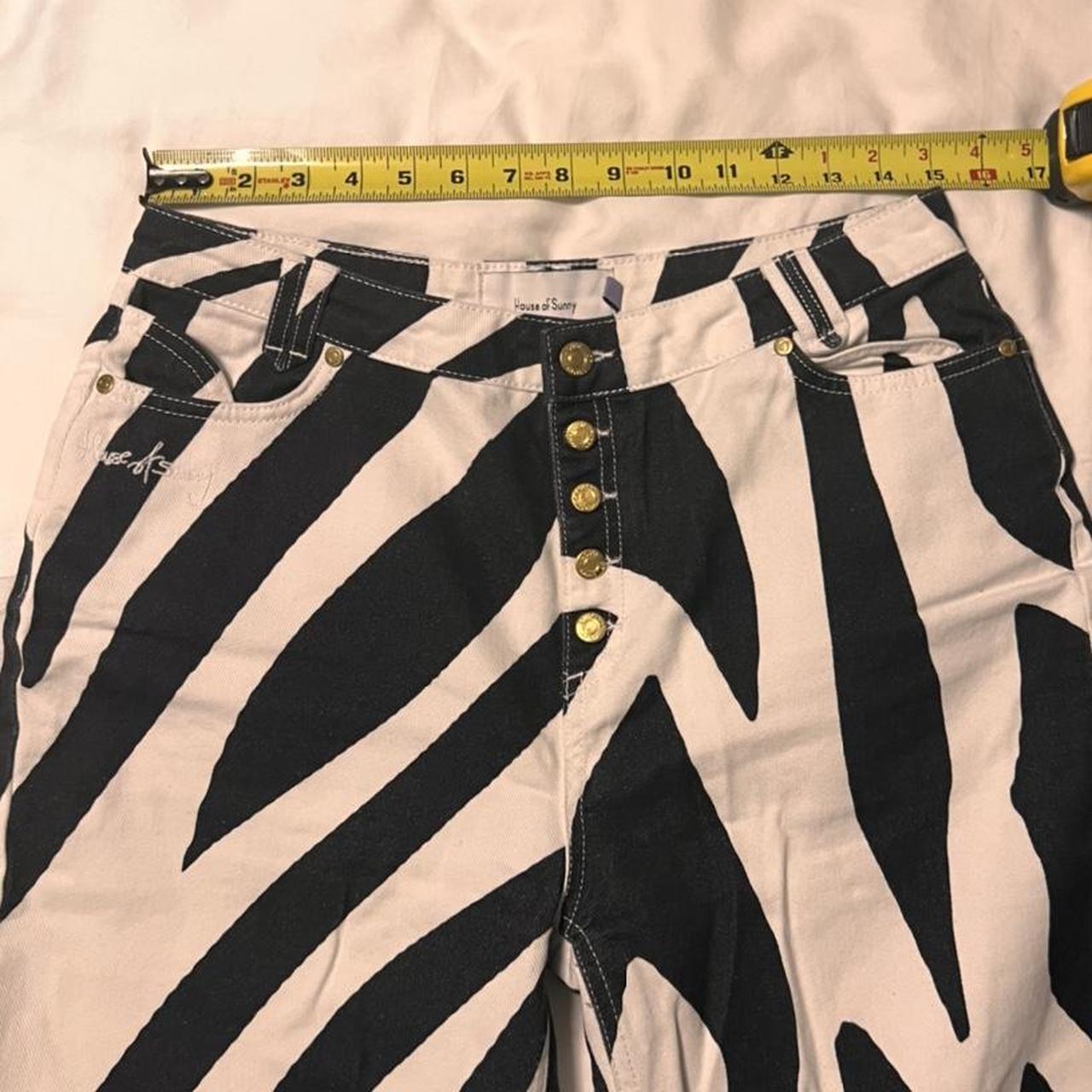 HOUSE OF SUNNY ZEBRA PANTS Size 8 waist flat... Depop