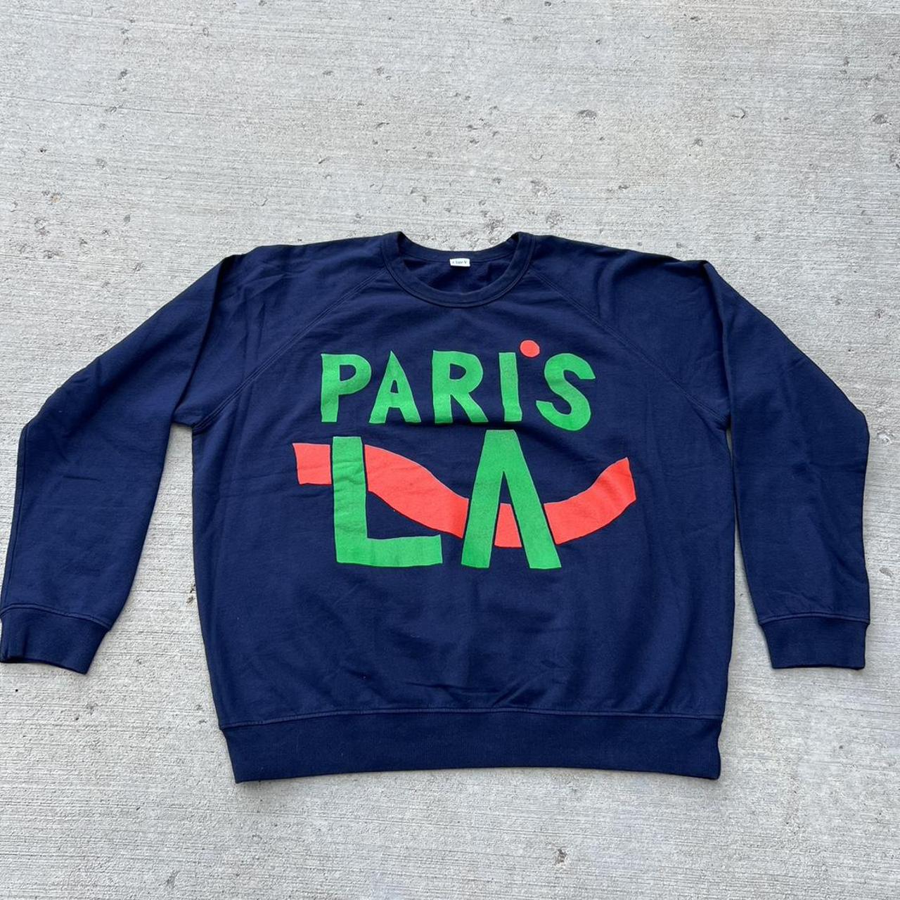 Clare V. Paris LA Sweatshirt - Navy/Green/Bright Poppy / S in 2023