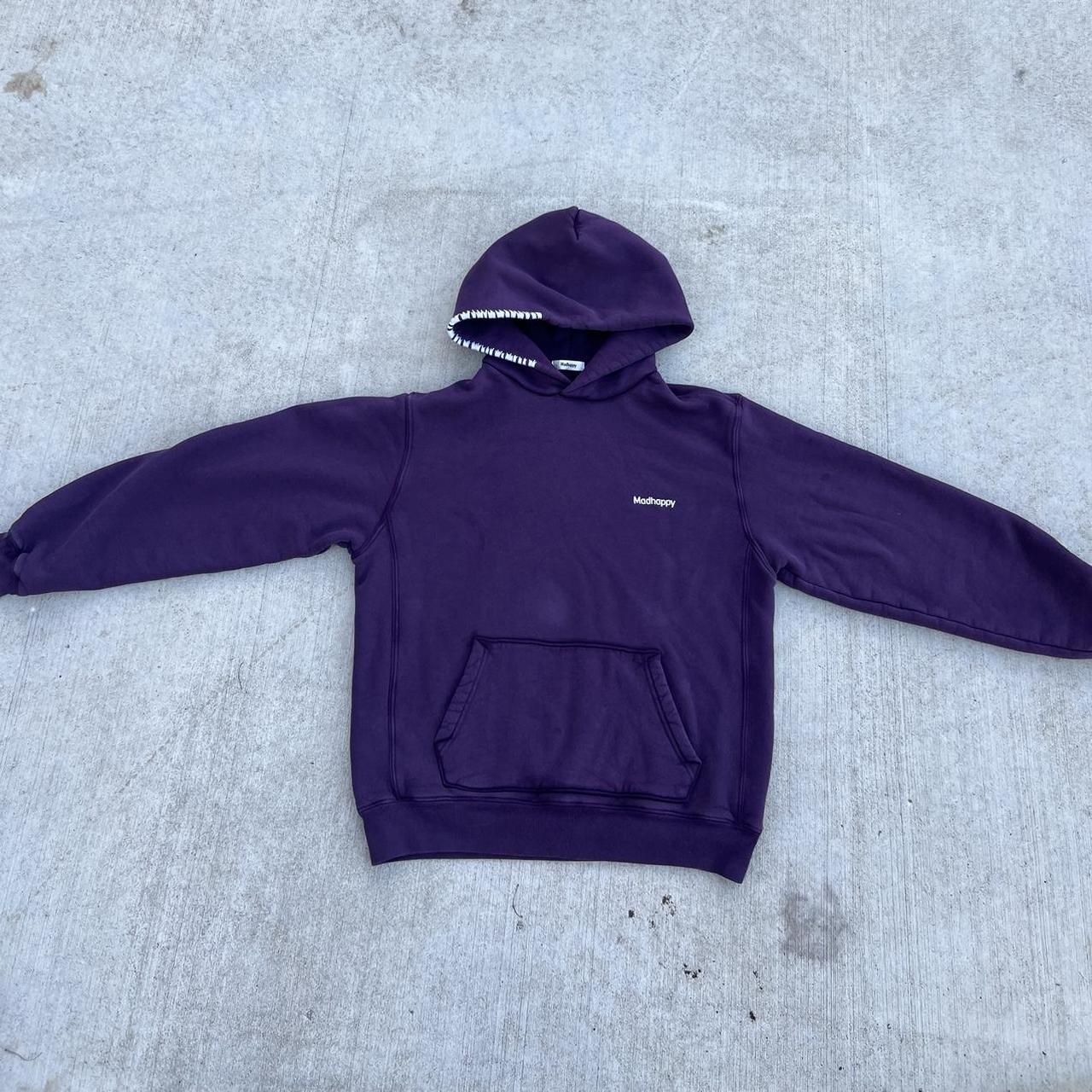 PURPLE MADHAPPY HOODIE RARE COLOR SIZE M has a... - Depop