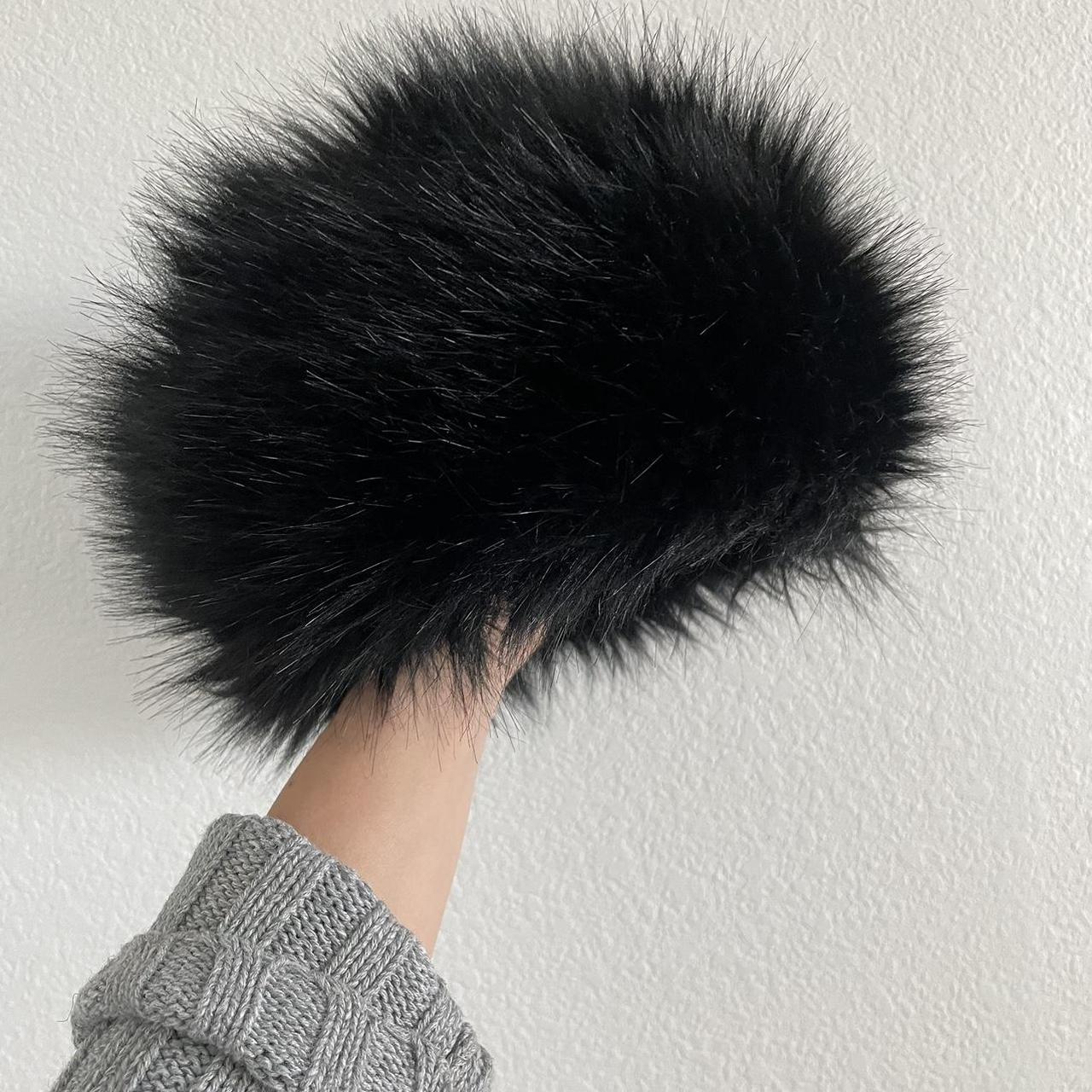 Faux fur Black Russian bimbo style hat. Fits a... - Depop