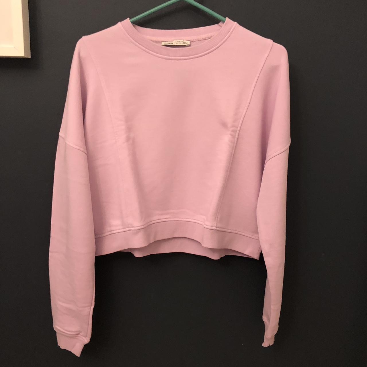 Pull and bear lilac sweatshirt sale