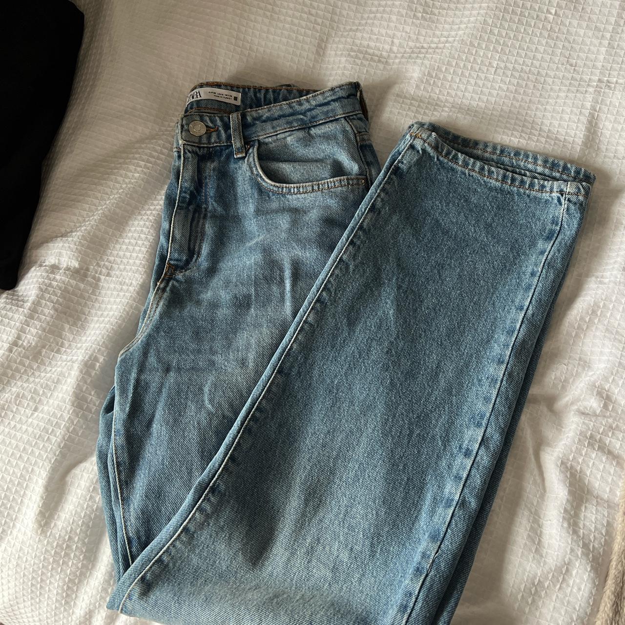 ZARA WIDE-LEG BLUE JEANS - SIZE 8-10 Worn once... - Depop