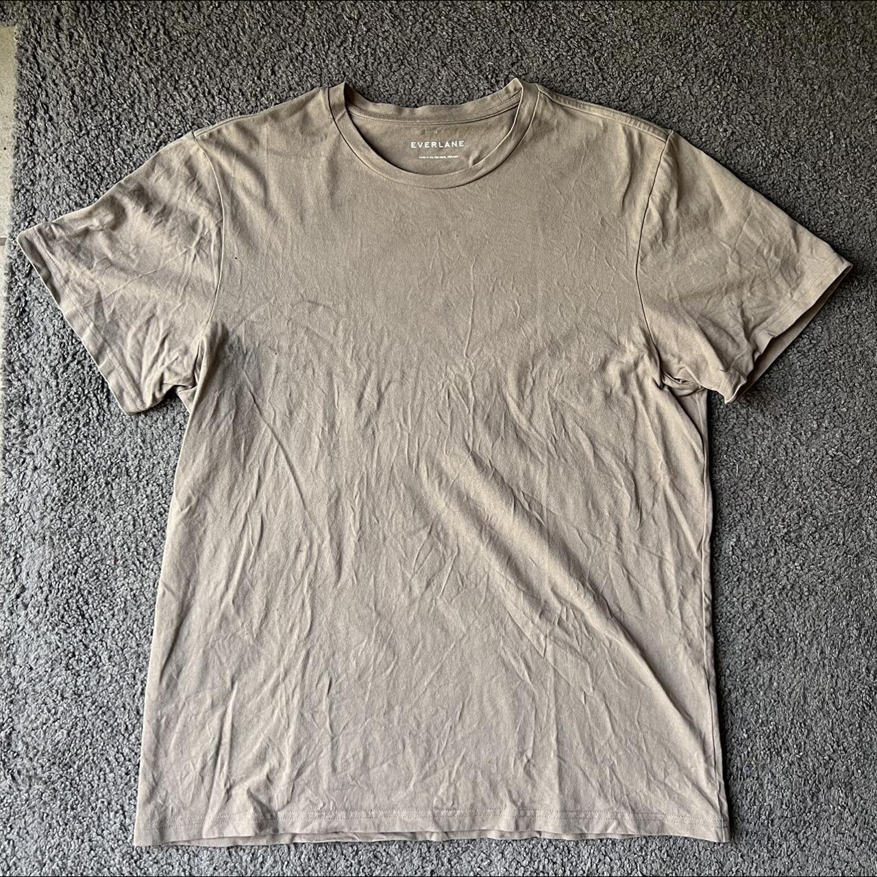 Everlane Tan Taupe TShirt size L lightly... Depop