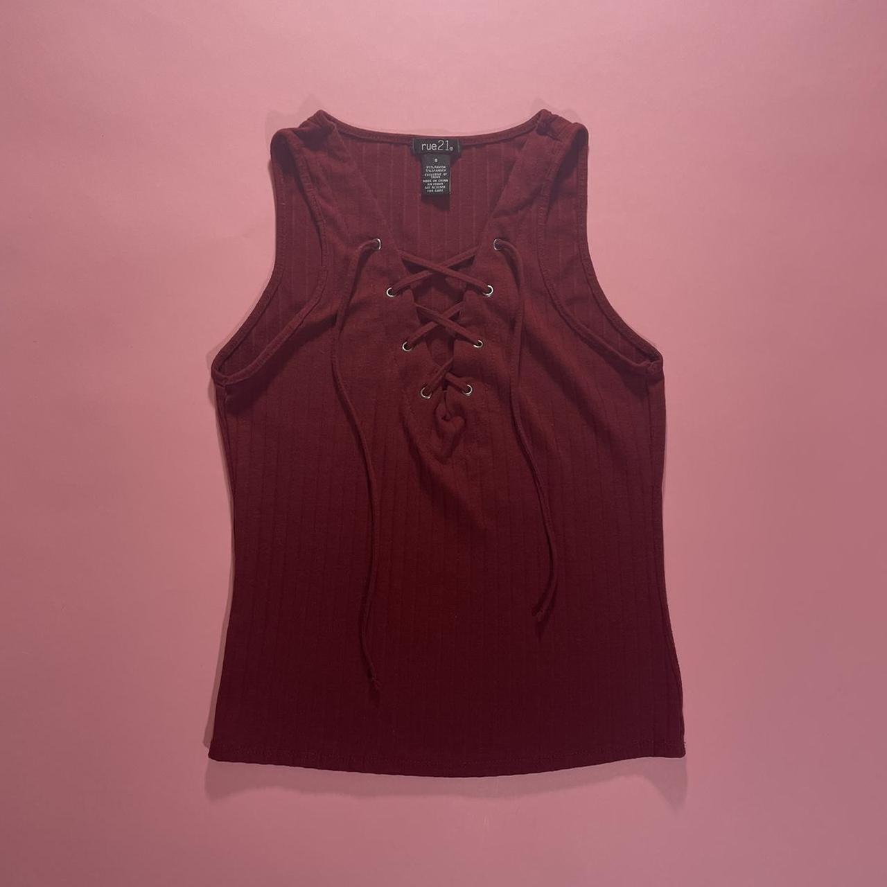 Rue 21 Women's Burgundy and Red Vest
