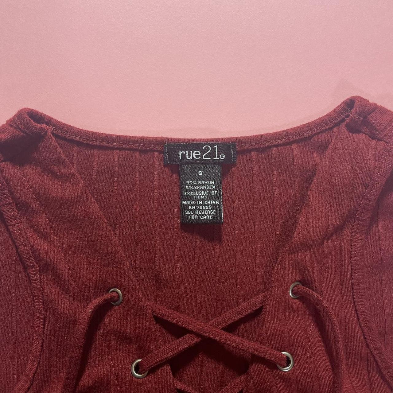 Rue 21 Women's Burgundy and Red Vest (2)