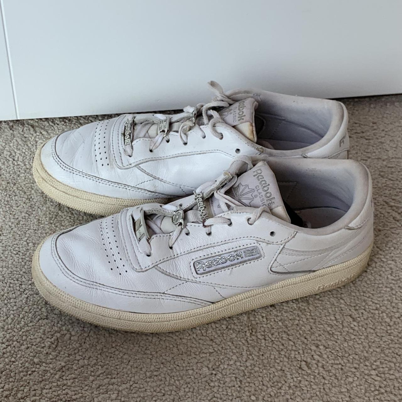 White Club C style Reebok Classics in UK size Depop