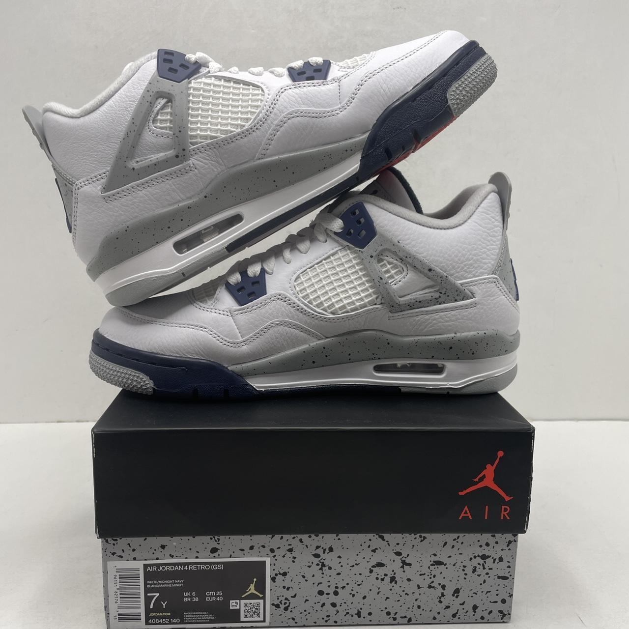 Nike Air Jordan 4 Retro GS “Midnight Navy” 2022... - Depop