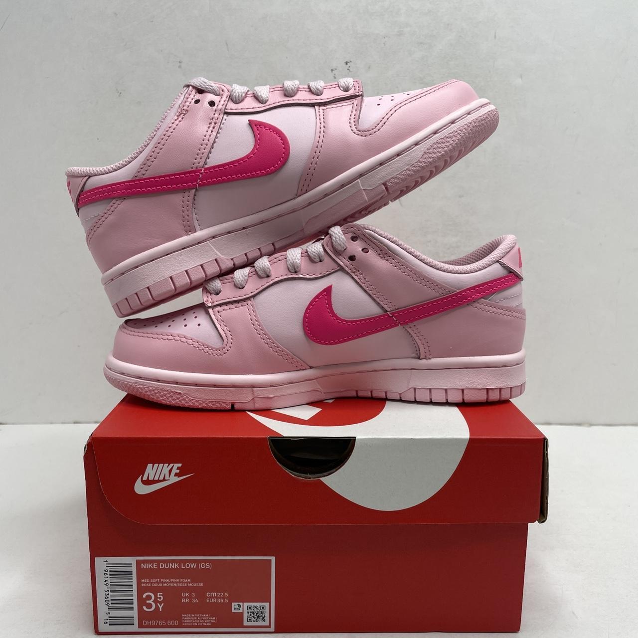 Nike Dunk Low GS “Triple Pink/Pink Panther” 2022... - Depop