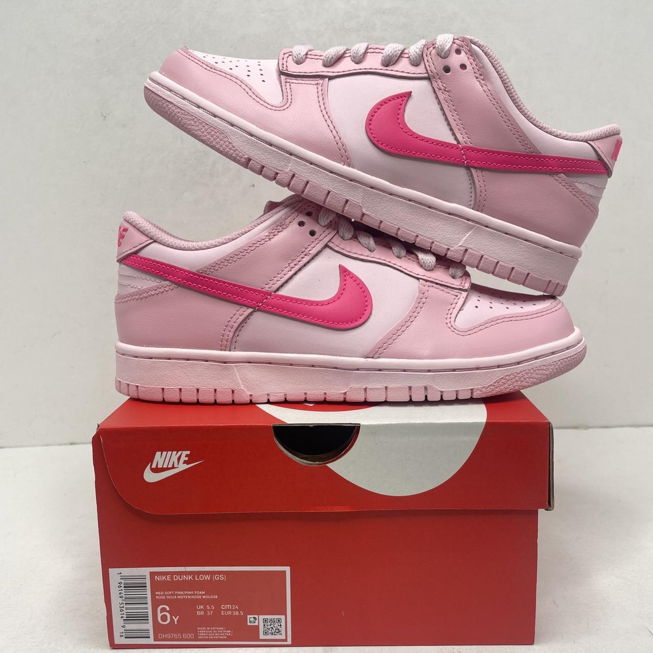 Nike Dunk Low GS “Triple Pink/Pink Panther” 2022... - Depop