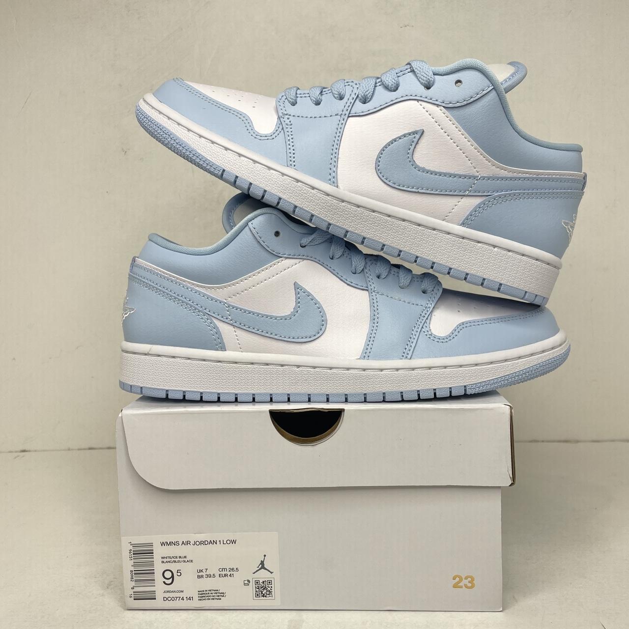 Nike Air Jordan 1 Retro Low WMNS “Ice Blue” 2022... - Depop