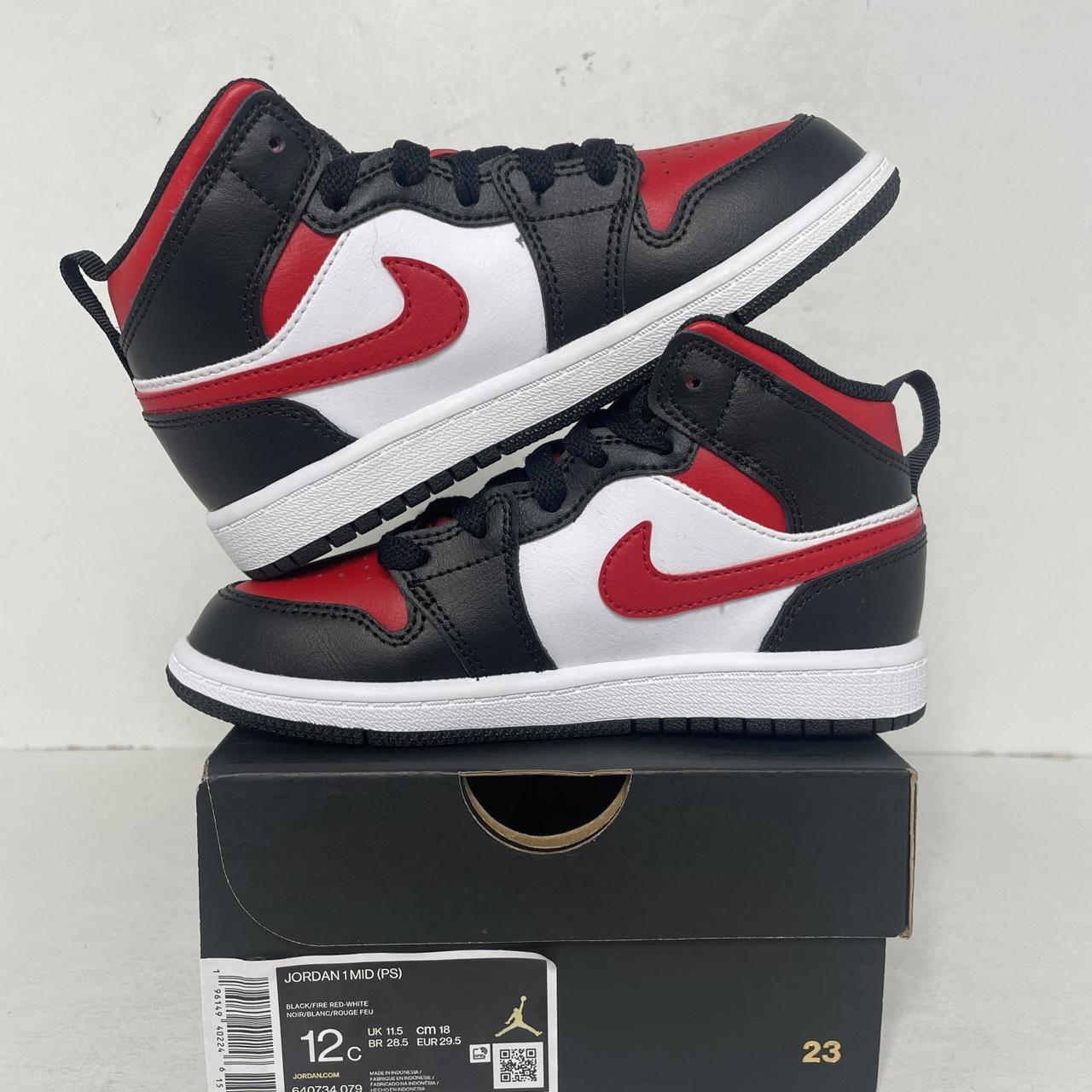 Nike Air Jordan 1 Retro Mid PS “Bred Toe” 2022... - Depop