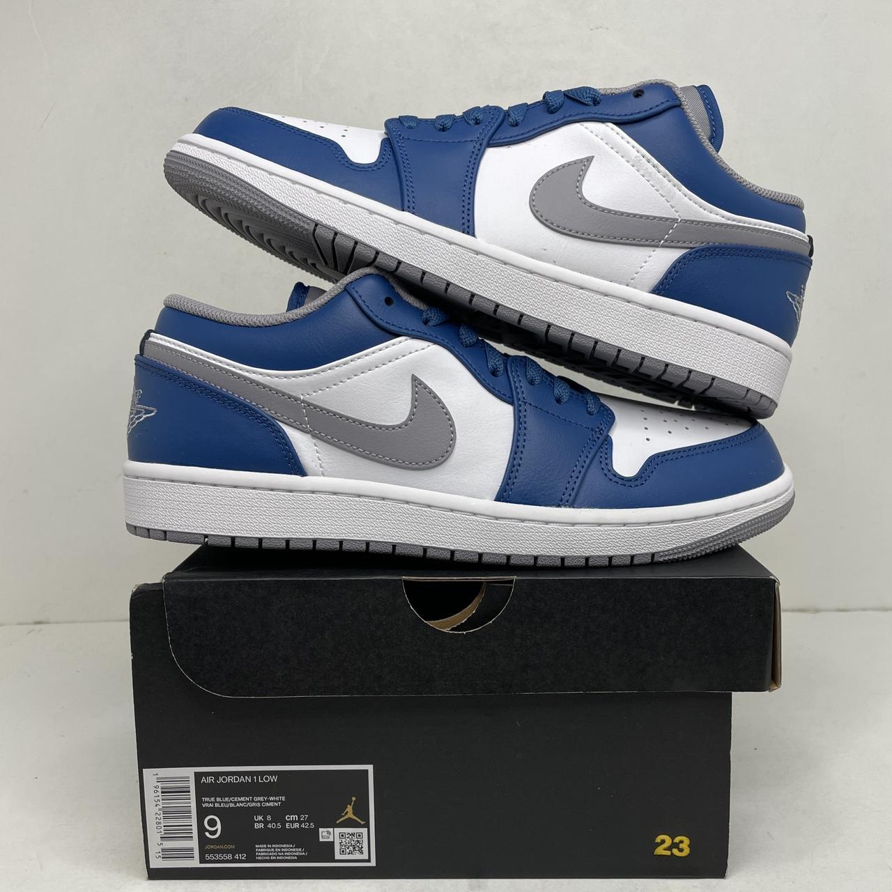 Air Jordan 1 Low True Blue Cement