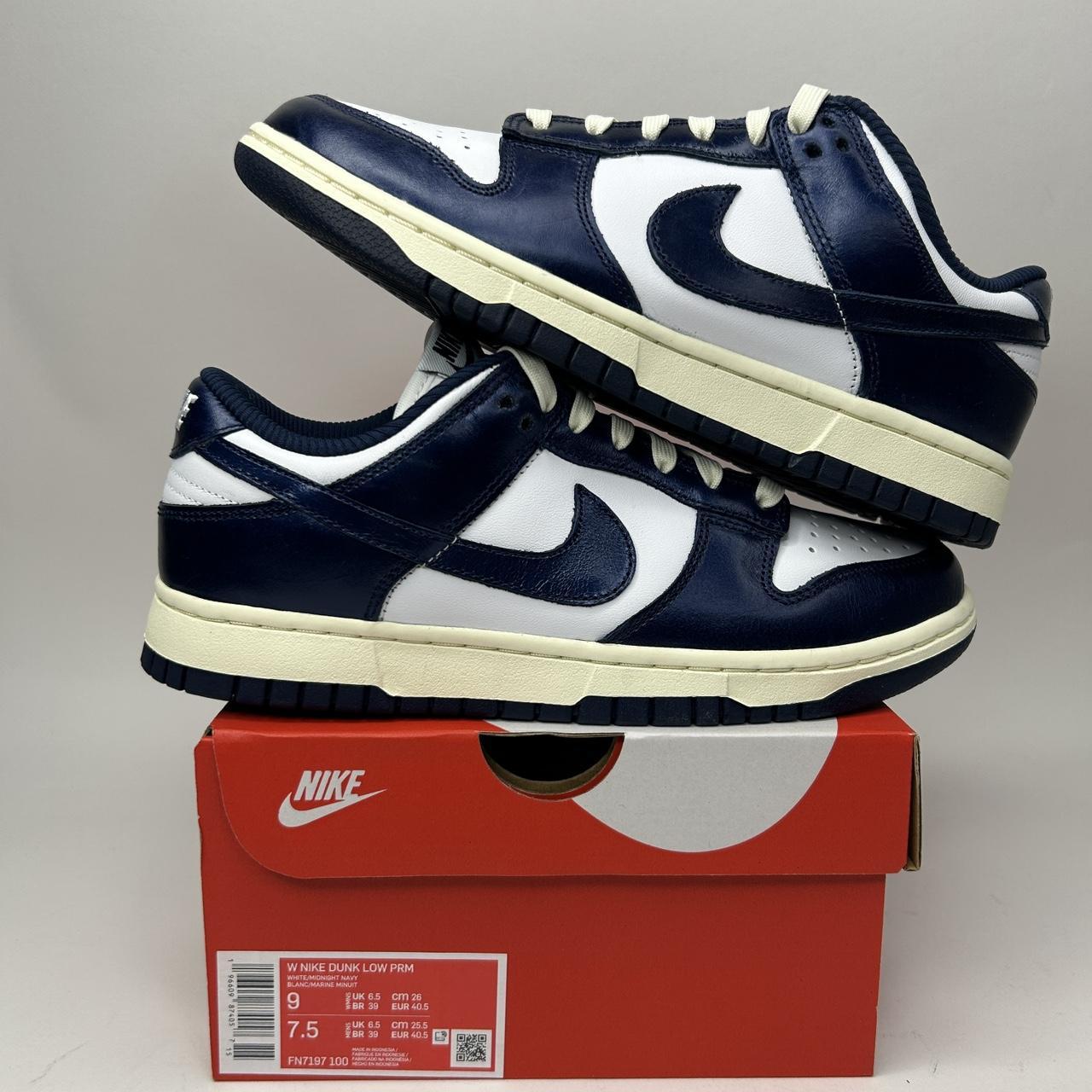 Nike Dunk Low Premium WMNS “Vintage Navy” 2023... - Depop