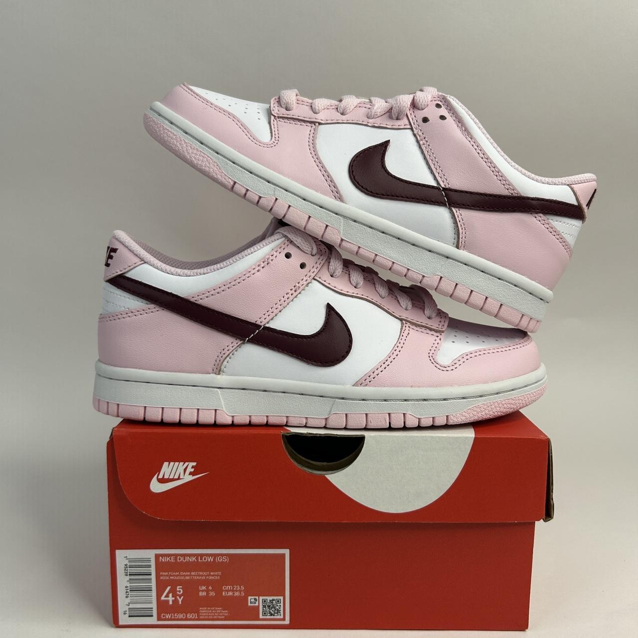 Nike Dunk Low GS “Pink Foam/Valentine's Day” 2023... - Depop