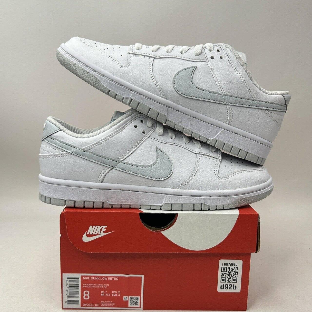 Nike Shoes Dunk Low Retro “White Pure Platinum”... - Depop