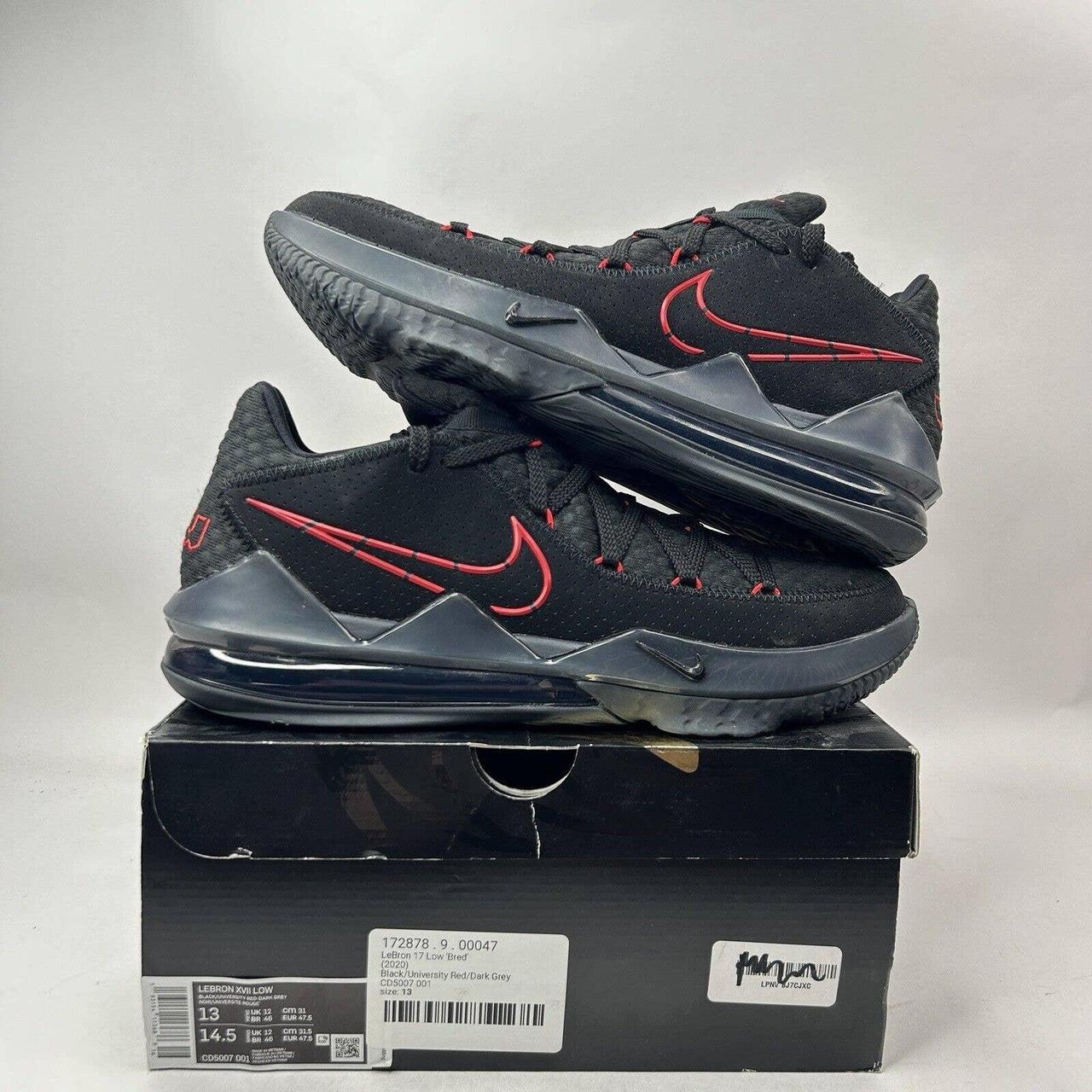 Lebron 17 low outlet black and red