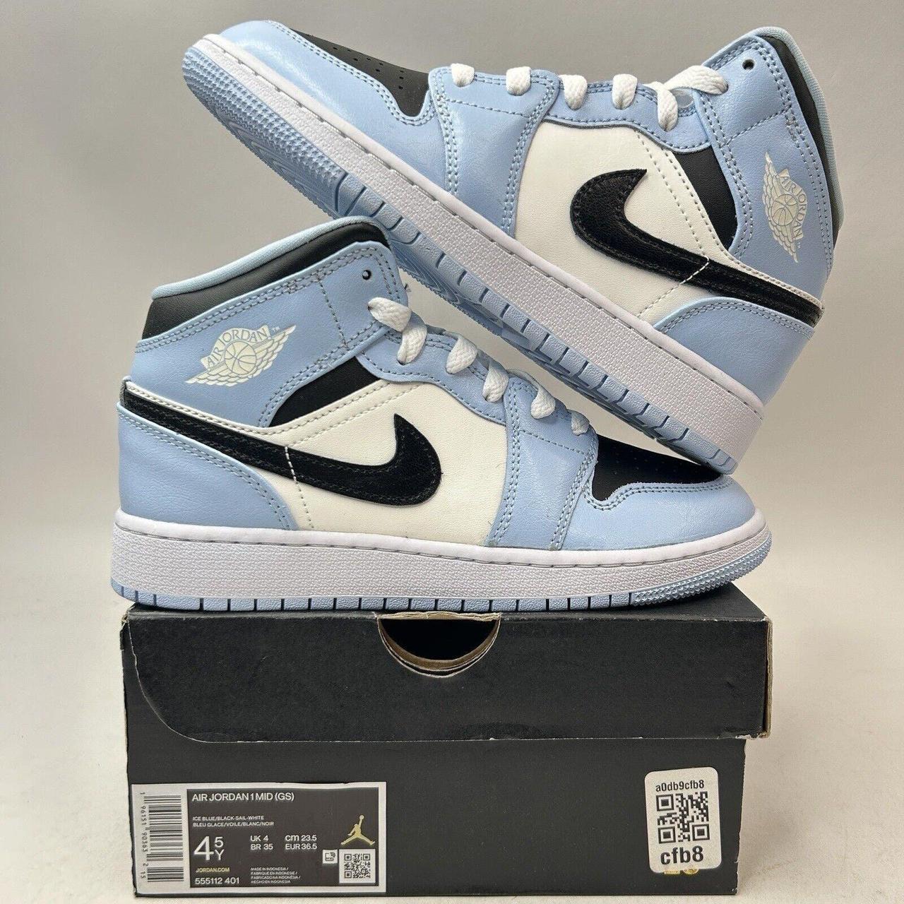 Nike Shoes Air Jordan 1 Mid Retro GS “Ice Blue/UNC”... - Depop