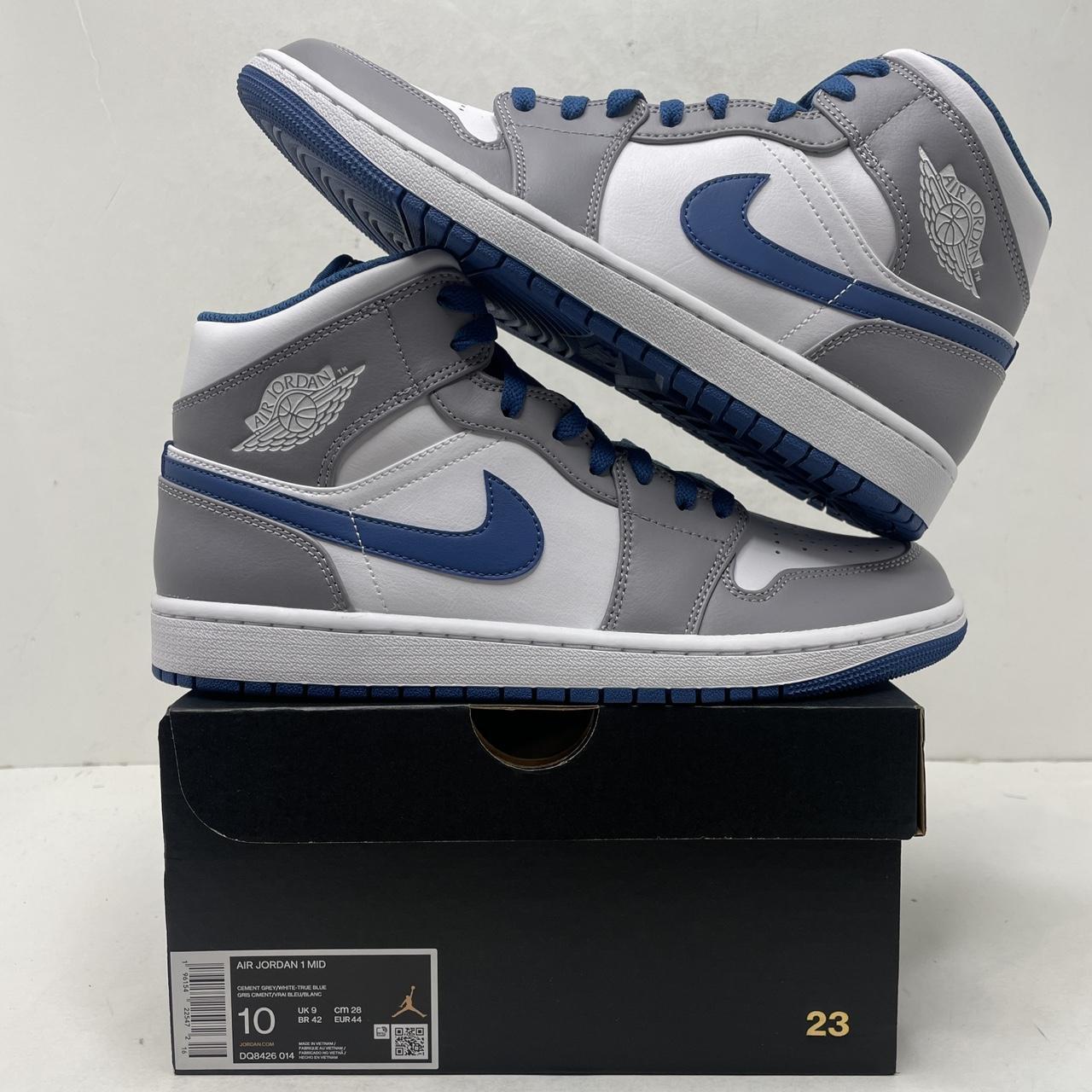 Nike Air Jordan Retro Mid “Stealth/True Blue” Depop