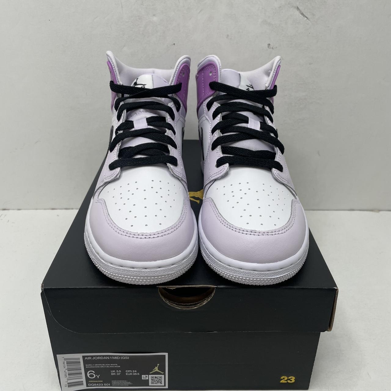 Jordan 1 2024 Mid Barely Grape Size 5.5 GS Brand New