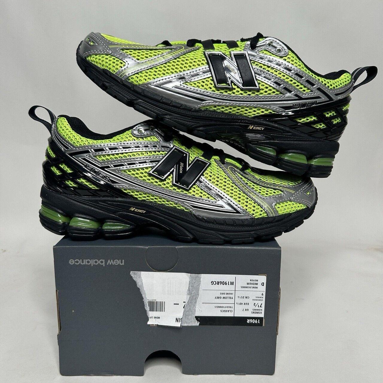 Neon green new balance shoes hotsell