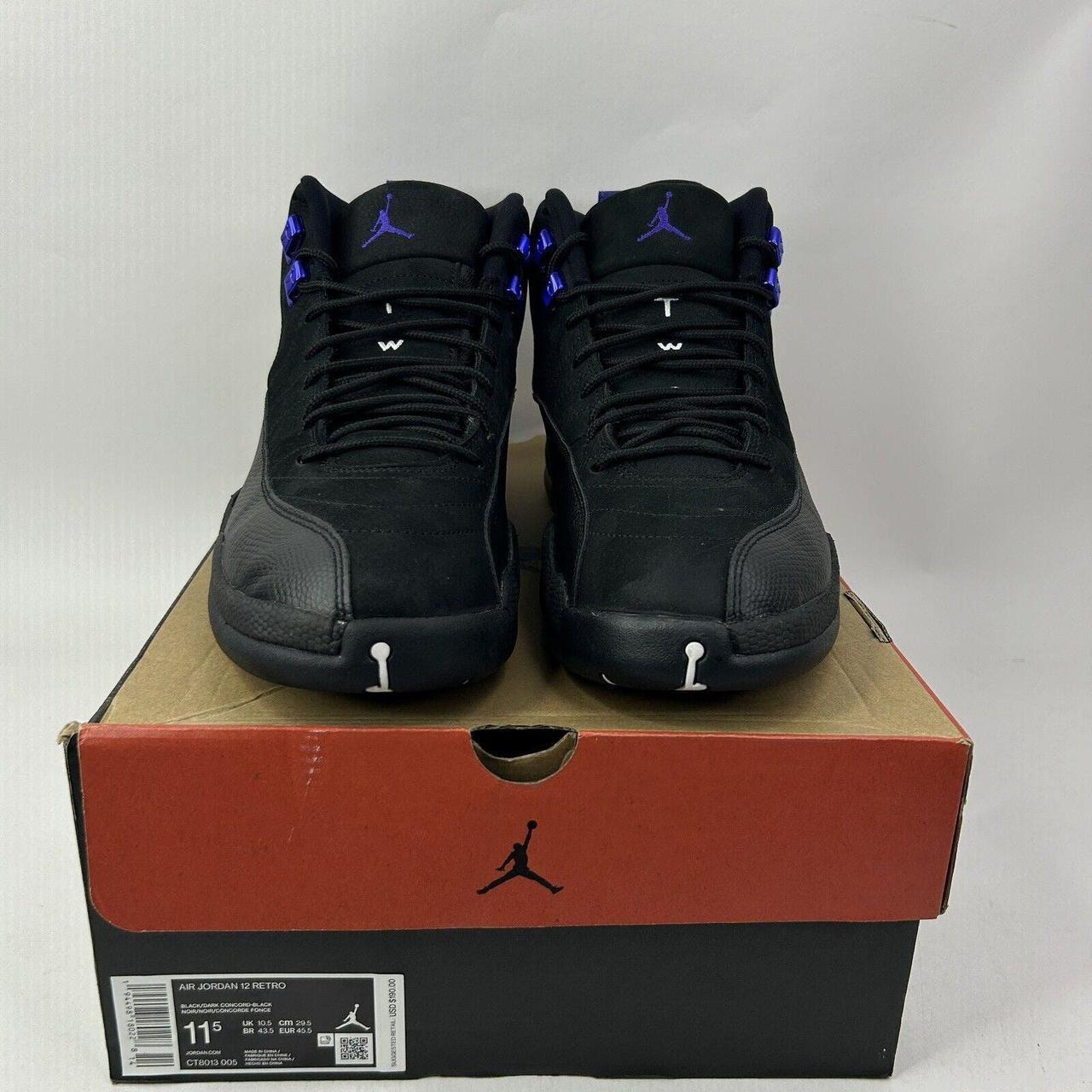 air jordan 12 retro men's black dark concord