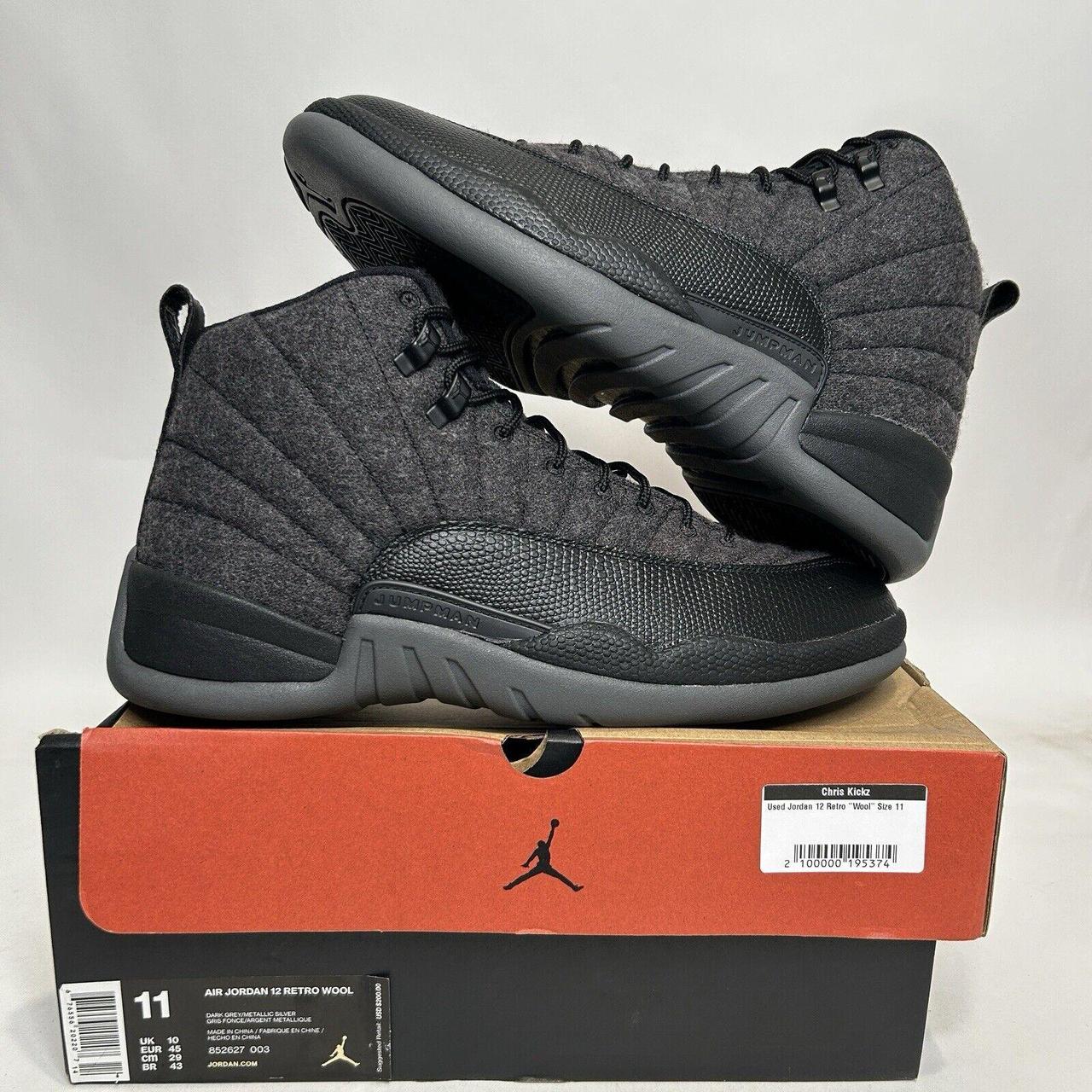 Nike Shoes Air Jordan 12 Retro Wool Dark Grey Depop