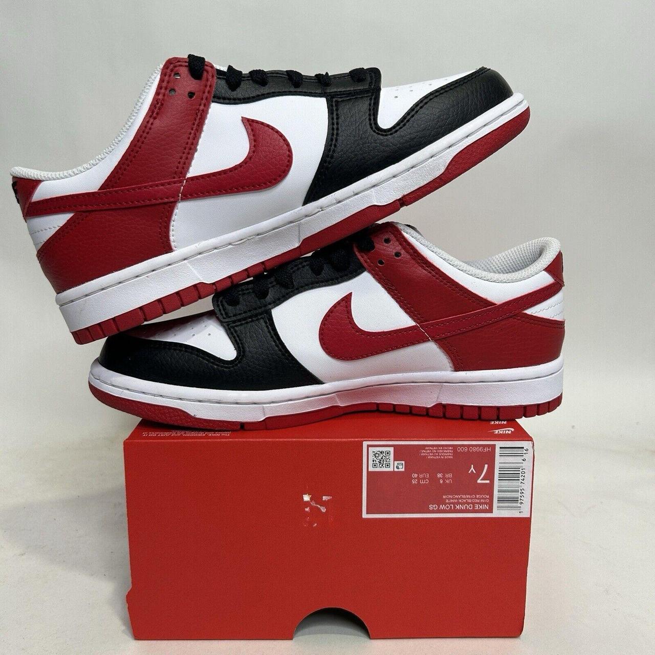Nike Dunk Low GS “Chicago Black Toe/White Gym Red