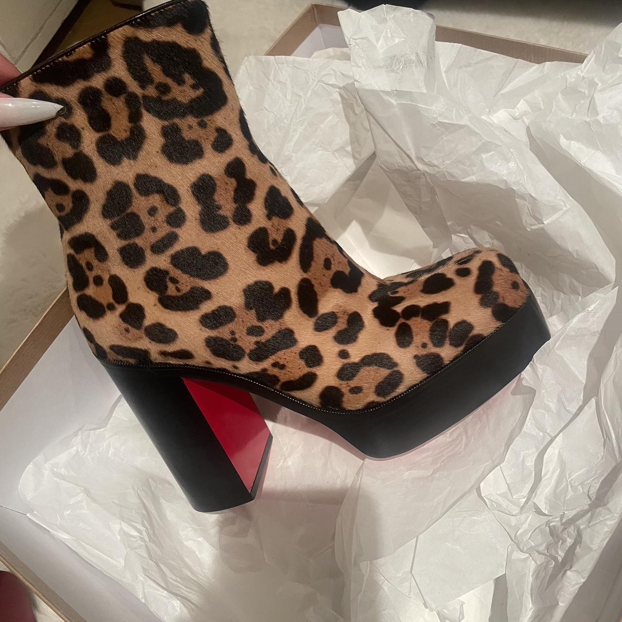 Leopard louboutin clearance boots