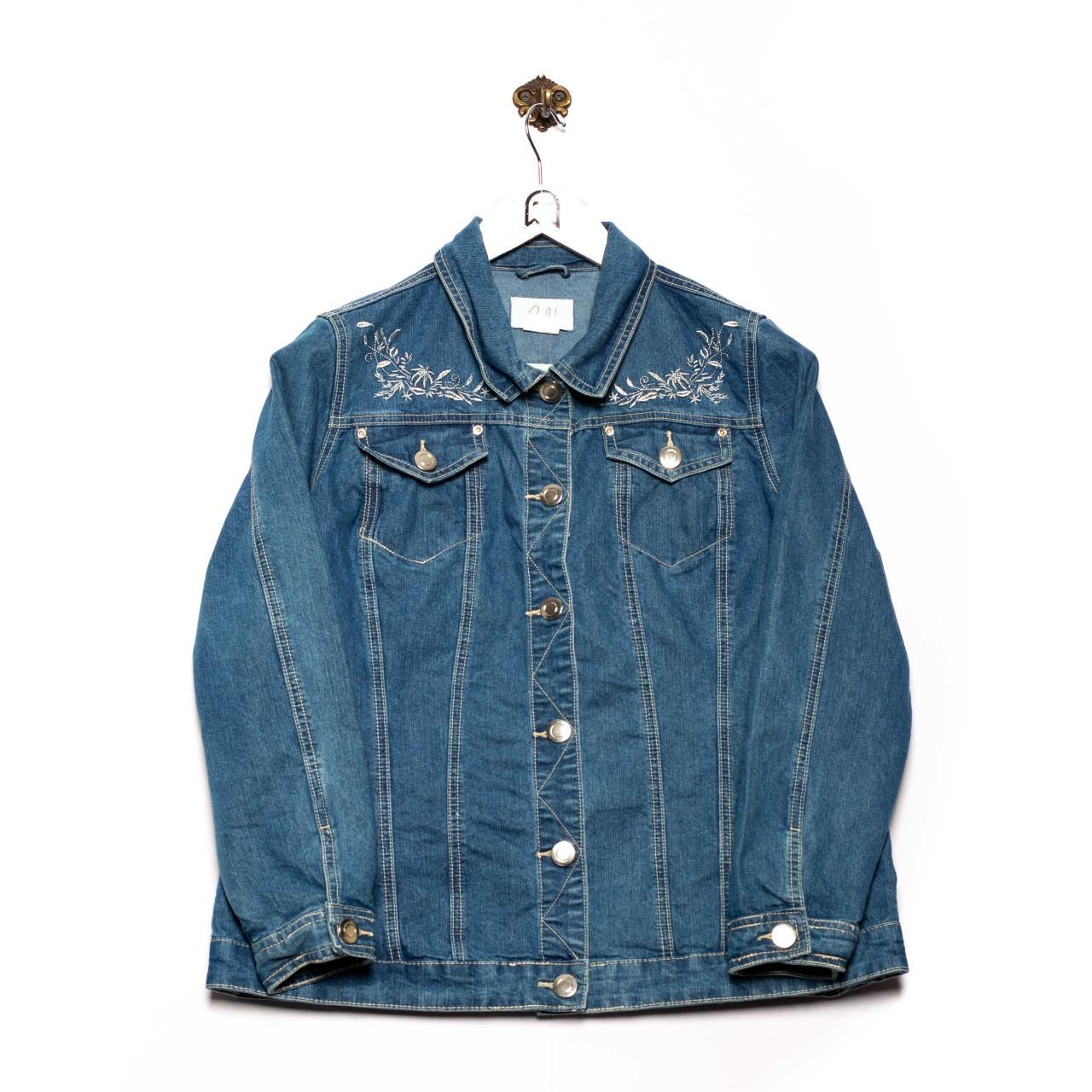 Paofa Denim jacket rinse engraving blue 🌎 Feel... Depop