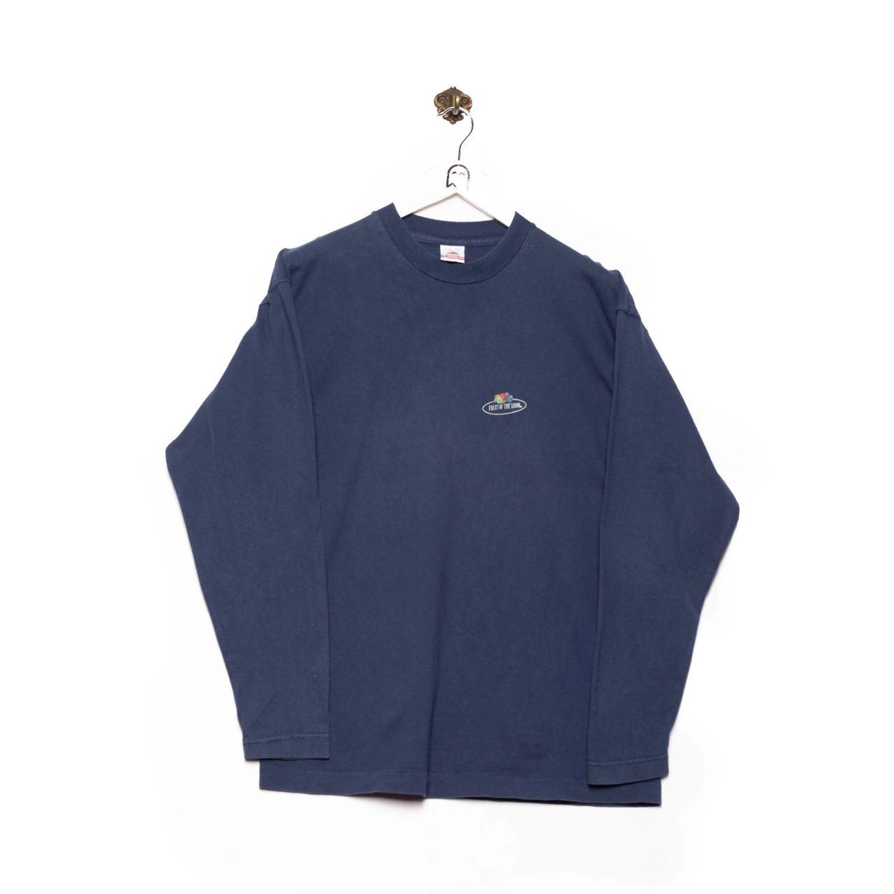 Fruit of the Loom Men's Blue Jumper | Depop